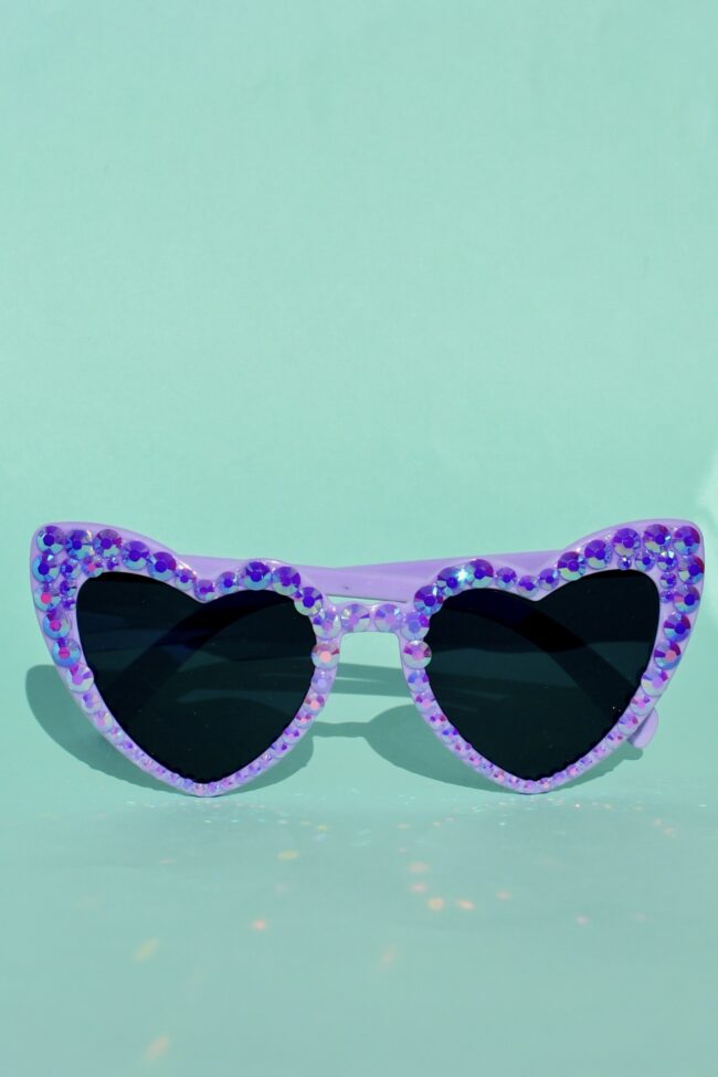 Sydämen malliset laventelit timantti aurinkolasit titiMadam Jewelry