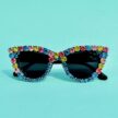Mustat CatEye aurinkolasit värikkäillä timanttikoristeilla titiMadam Jewelry