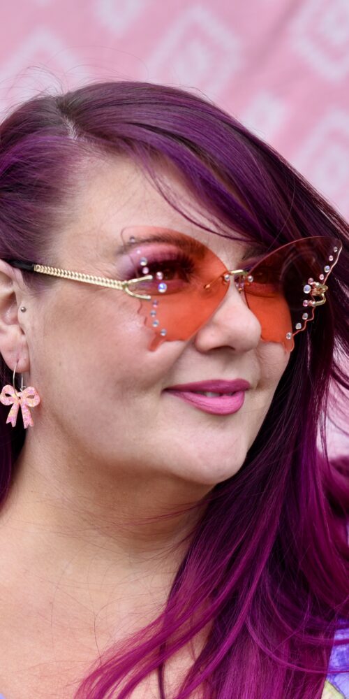 Timanttikoristellut korallit Perhoslasit titiMadam Jewelry verkkokaupasta!