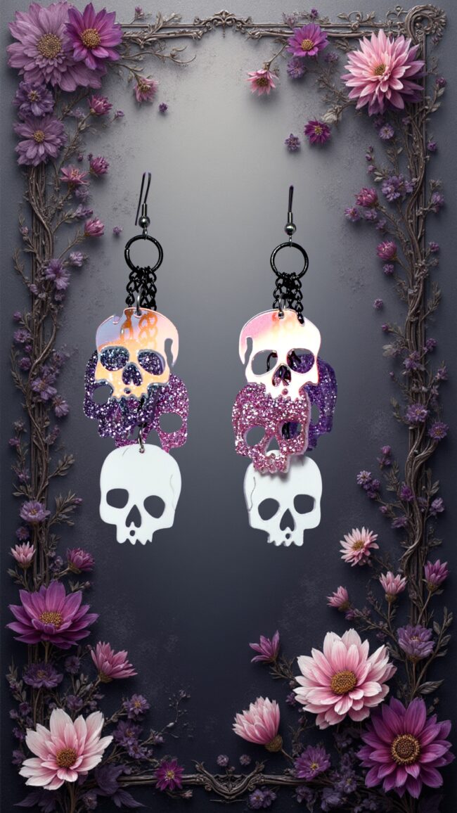 Pääkalloketju Halloween moniväriset Korvakorut titiMadam Jewelry Pääkalloketju Halloween moniväriset Korvakorut titiMadam Jewelry