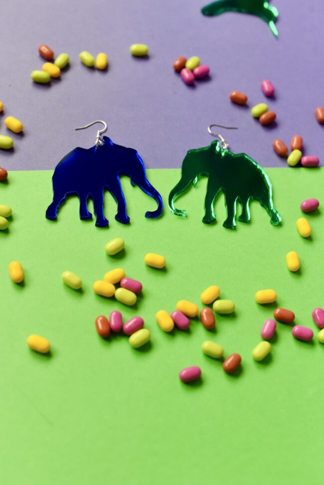 Anton Norsu isot korvakorut sininen ja vihreä peili titiMadam Jewelry Anton Norsu isot korvakorut sininen ja vihreä peili titiMadam Jewelry.jpg