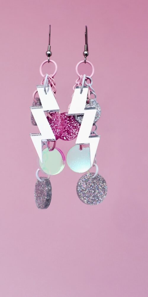 DOP Light 3 Uniikit Limited edition moniväriset hopeat korvakorut titiMadam Jewelry