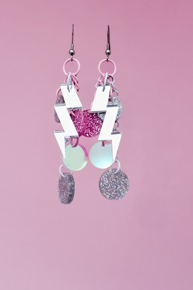 DOP Light 3 Uniikit Limited edition moniväriset hopeat korvakorut titiMadam Jewelry