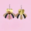 Moniväriset Sydän korvakorut kultapeili ja glitter titiMadam Jewelry