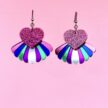 RainbowHeart moniväriset pinkit glitter korvakorut titiMadam Jewelry