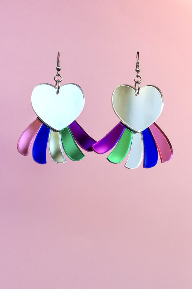 Ystävänpäivä Limited edition sydän korvakorut monivärinen peili titiMadam Jewelry Ystävänpäivä Limited edition sydän korvakorut monivärinen peili titiMadam Jewelry