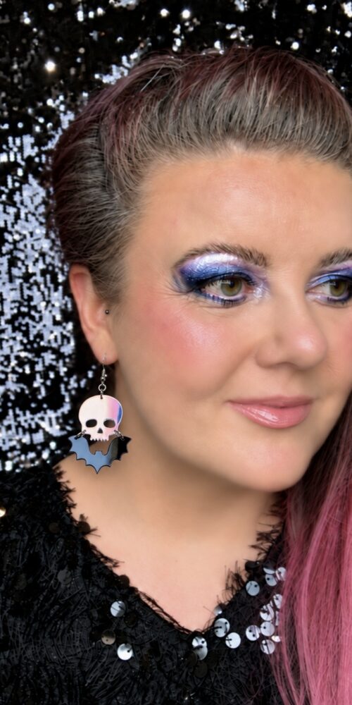 Mustat Halloween Pääkallo Lepakolla korvakorut titiMadam Jewelry Mustat Halloween Pääkallo Lepakolla korvakorut titiMadam Jewelry